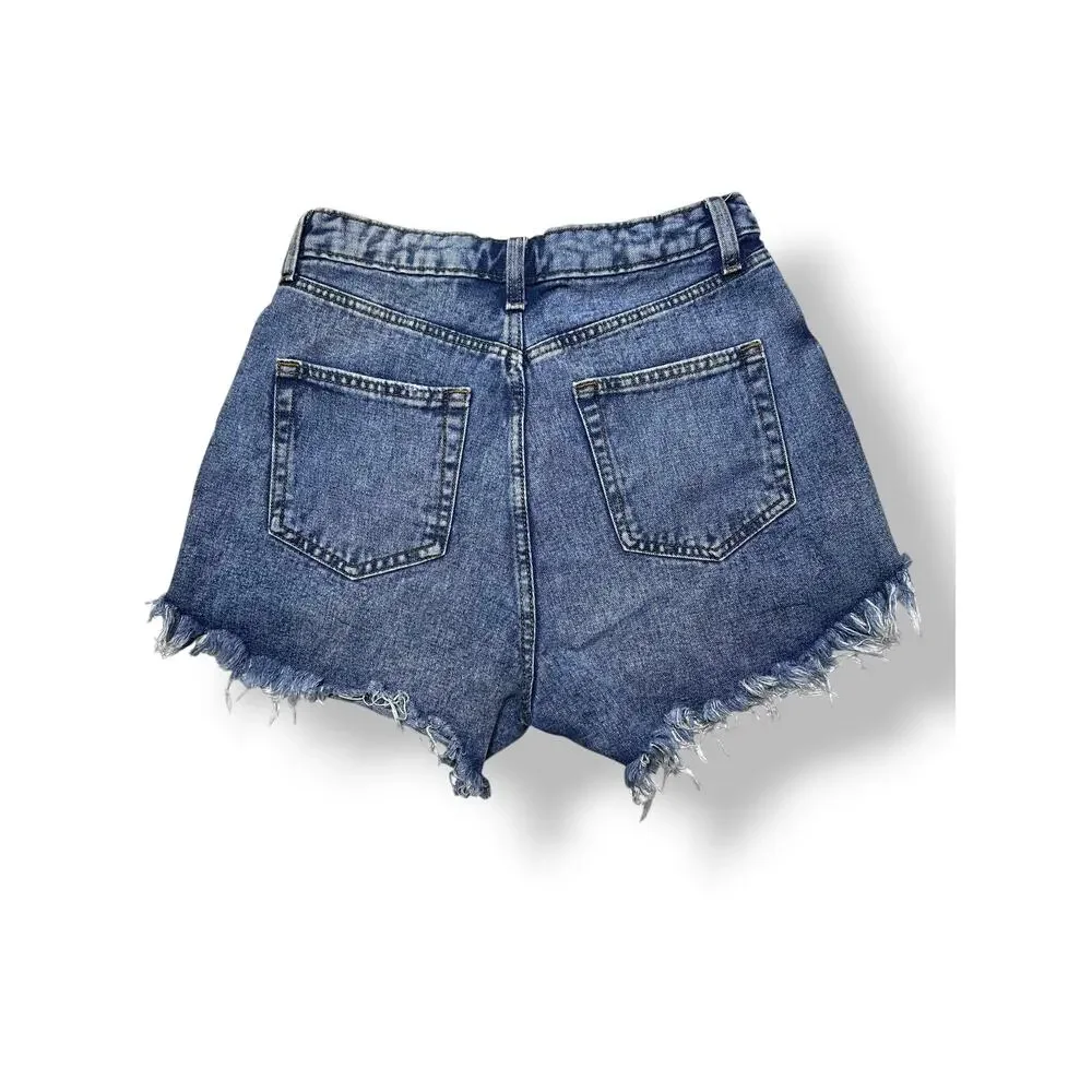 Wild Fable High Rise DIstressed Denim Frayed Hem Cut Off Shorts SIze 6
